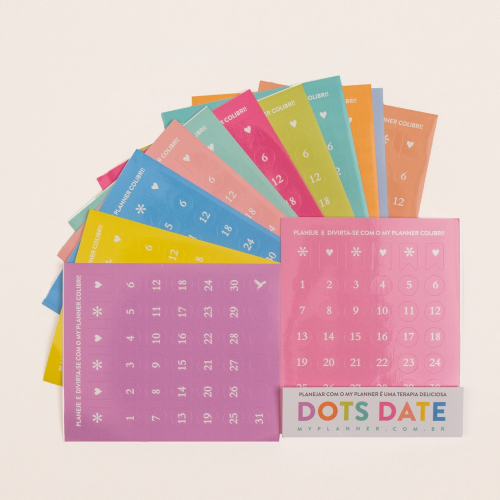 Dots Date | Kit de Adesivos Com Números