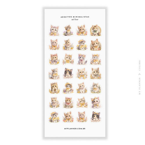 Cartela de Adesivos | Cats