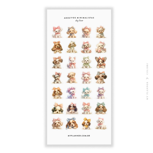 Cartela de Adesivos | Dogs