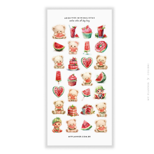 Cartela de Adesivos | Watermelon